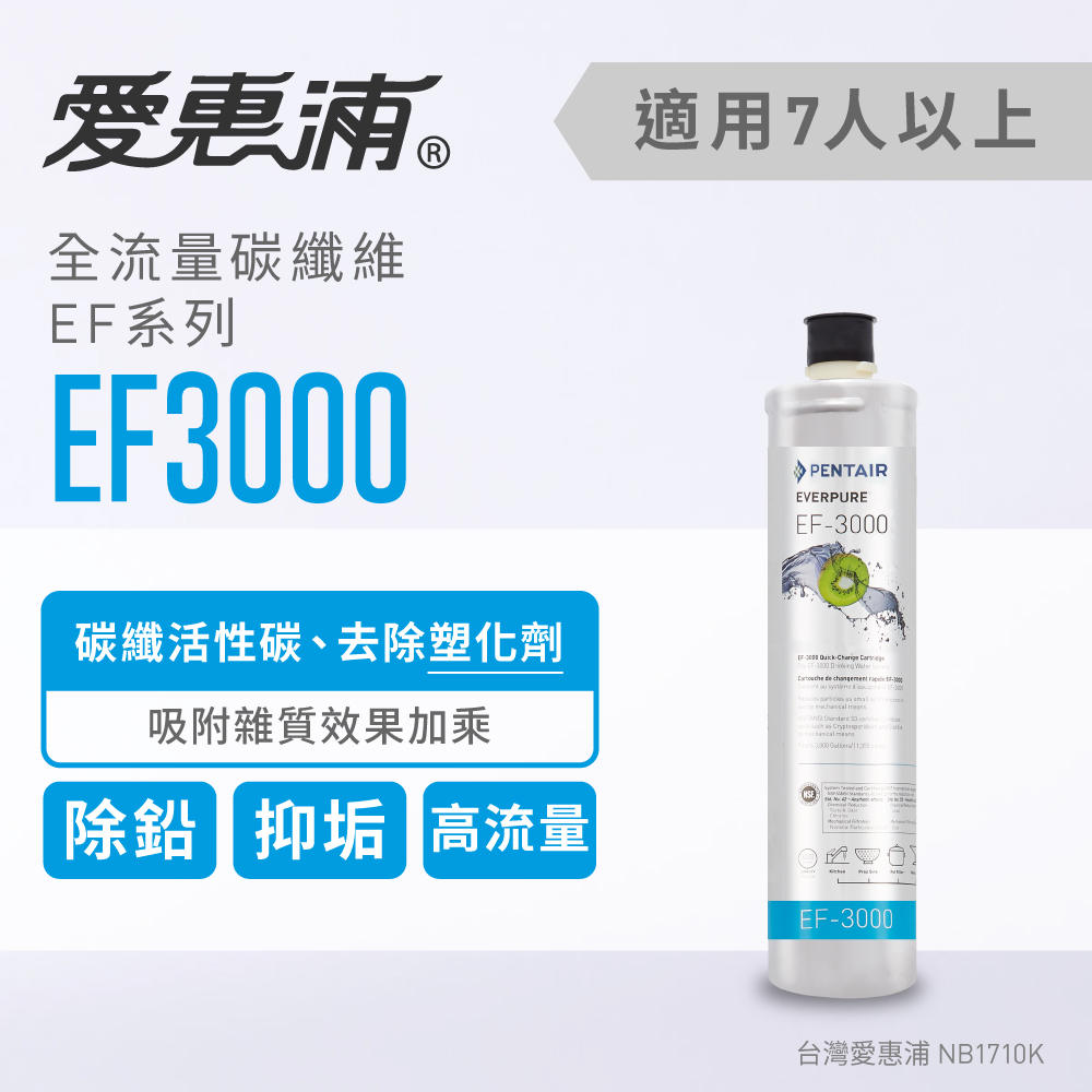 台灣愛惠浦 EF3000 全流量強效碳纖維濾芯